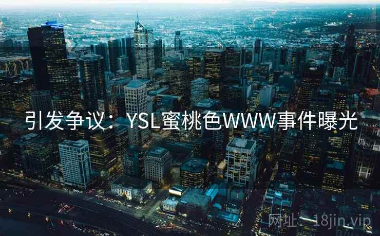 引发争议：YSL蜜桃色WWW事件曝光  第2张